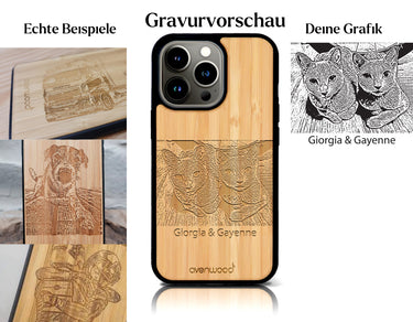 INDIVIDUELL iPhone 15 Pro Bambus-Kunststoff